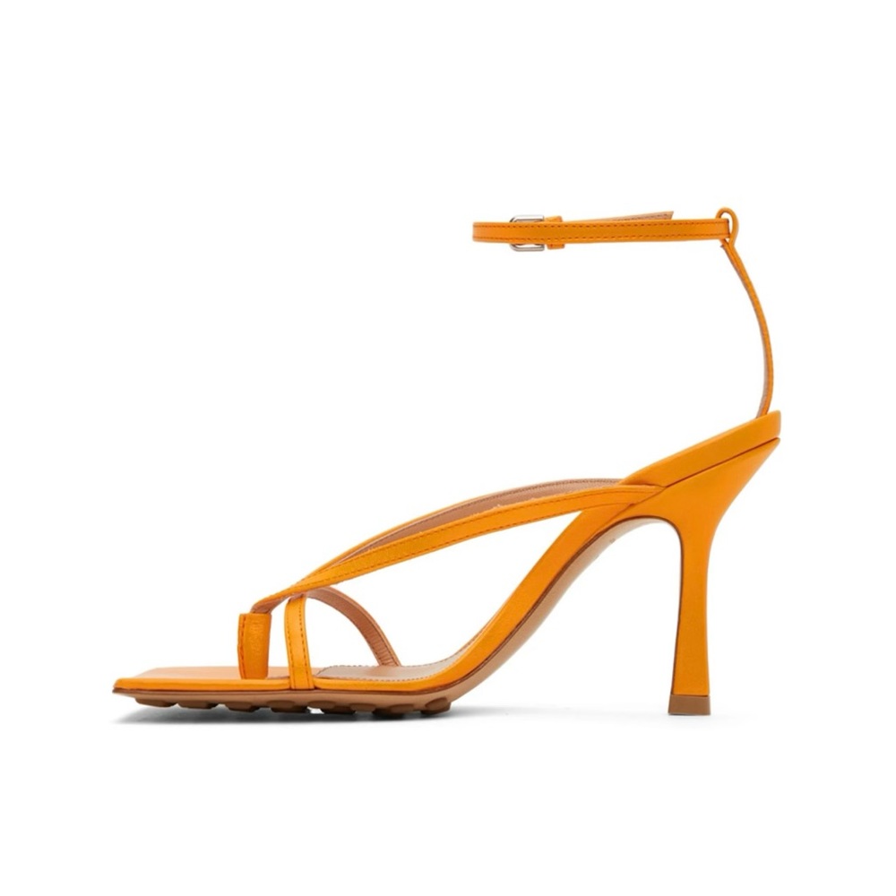 Bottega Veneta Orange Stretch Sandals size 7